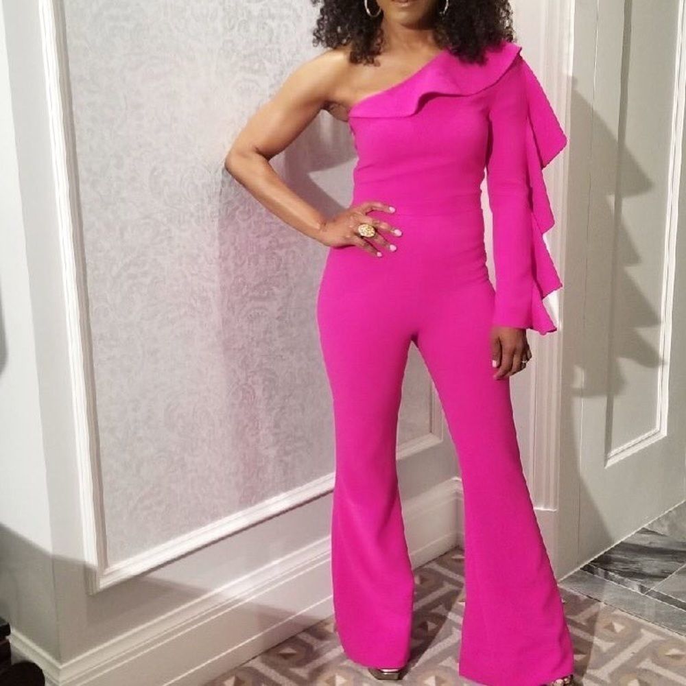 Christian Siriano Pink Jumpsuit